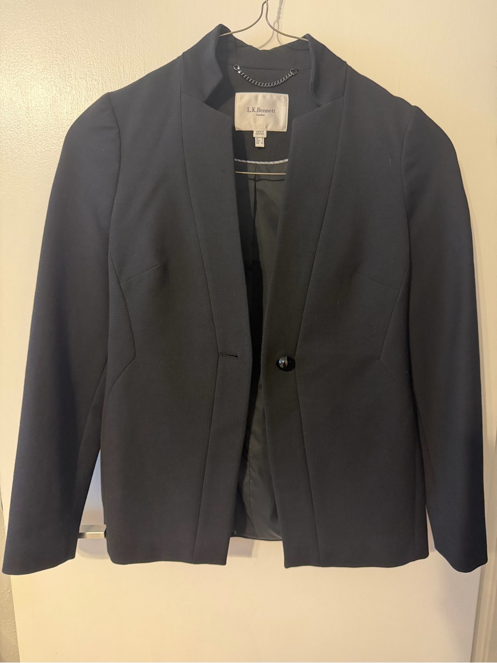 LK Bennett Black Single-Button Tailored Blazer